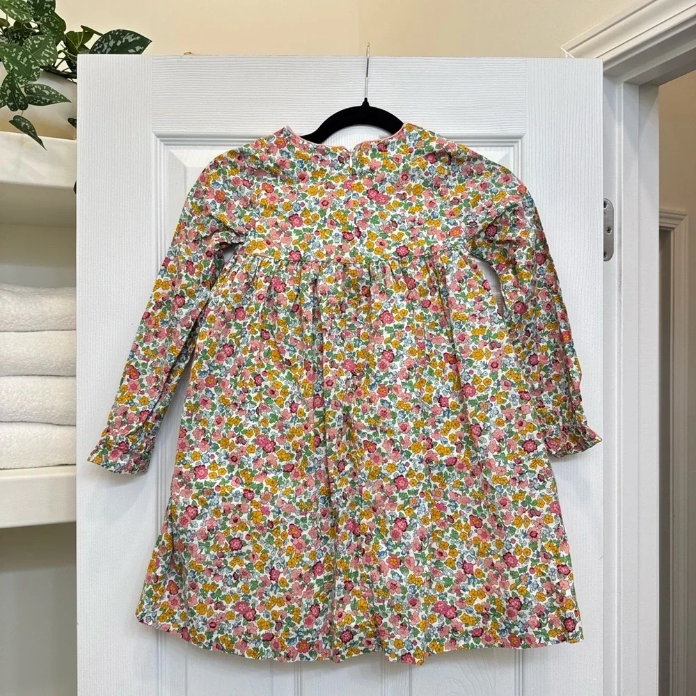 Mini Boden Floral Embroidered Kids Dress - Pink, Yellow, Green Size 7/8